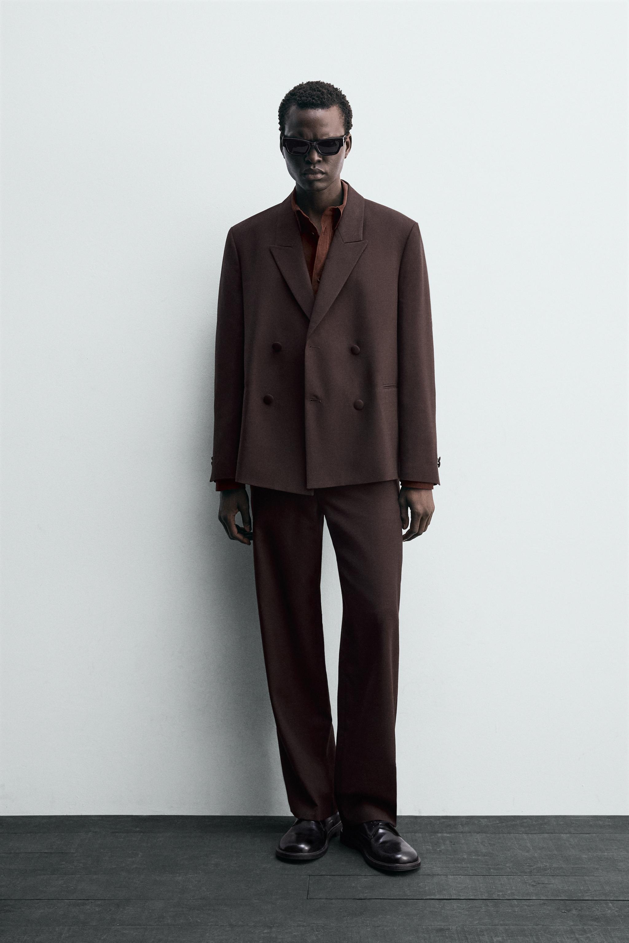 VESTE À BOUTONNAGE CROISÉ AVEC LAINE